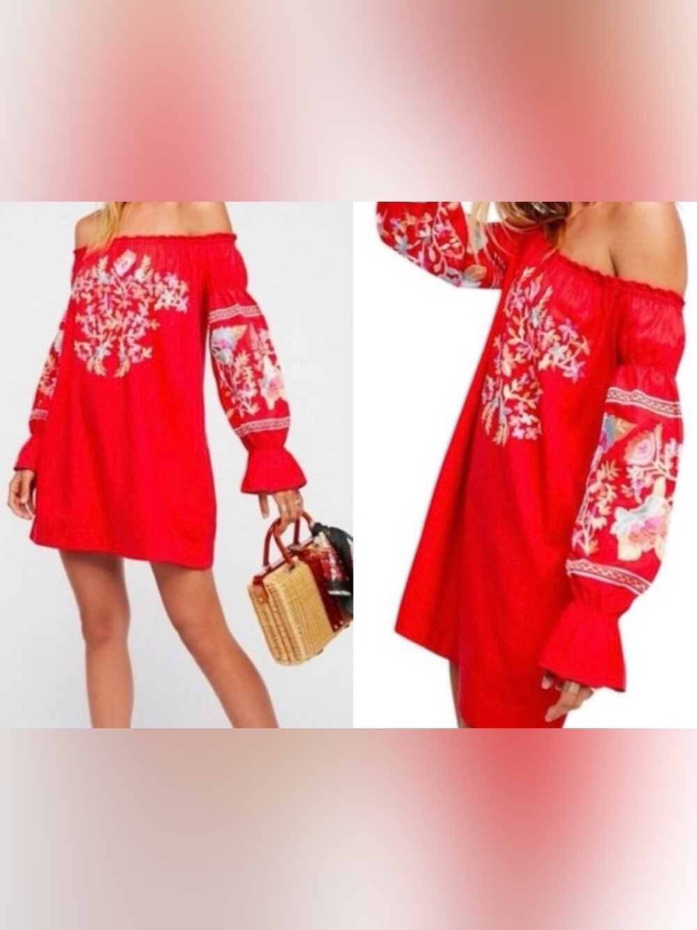 Free People Fleur Du Jour off-the-shoulder mini dress - Picture 6 of 10